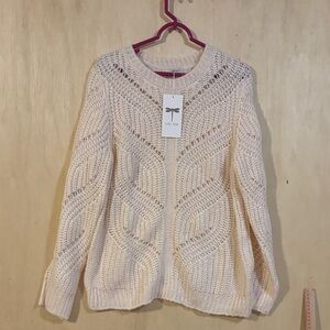 NWT Tyler Boe Textured Knit Sweater. Blush Large